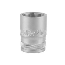 Douille 1/2" 6 pans 21mm chrome vanadium - INVENTIV